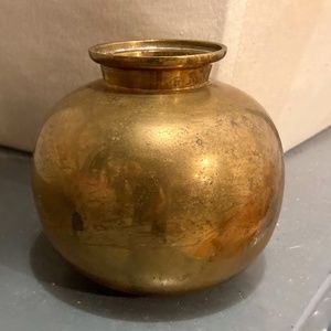 Vintage Brass Mini Vase 3-1/2" tall